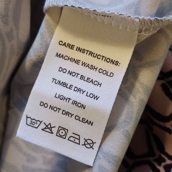 Pink and Black Dress print lightweight boho summer dress size m - Picture 7 of 10